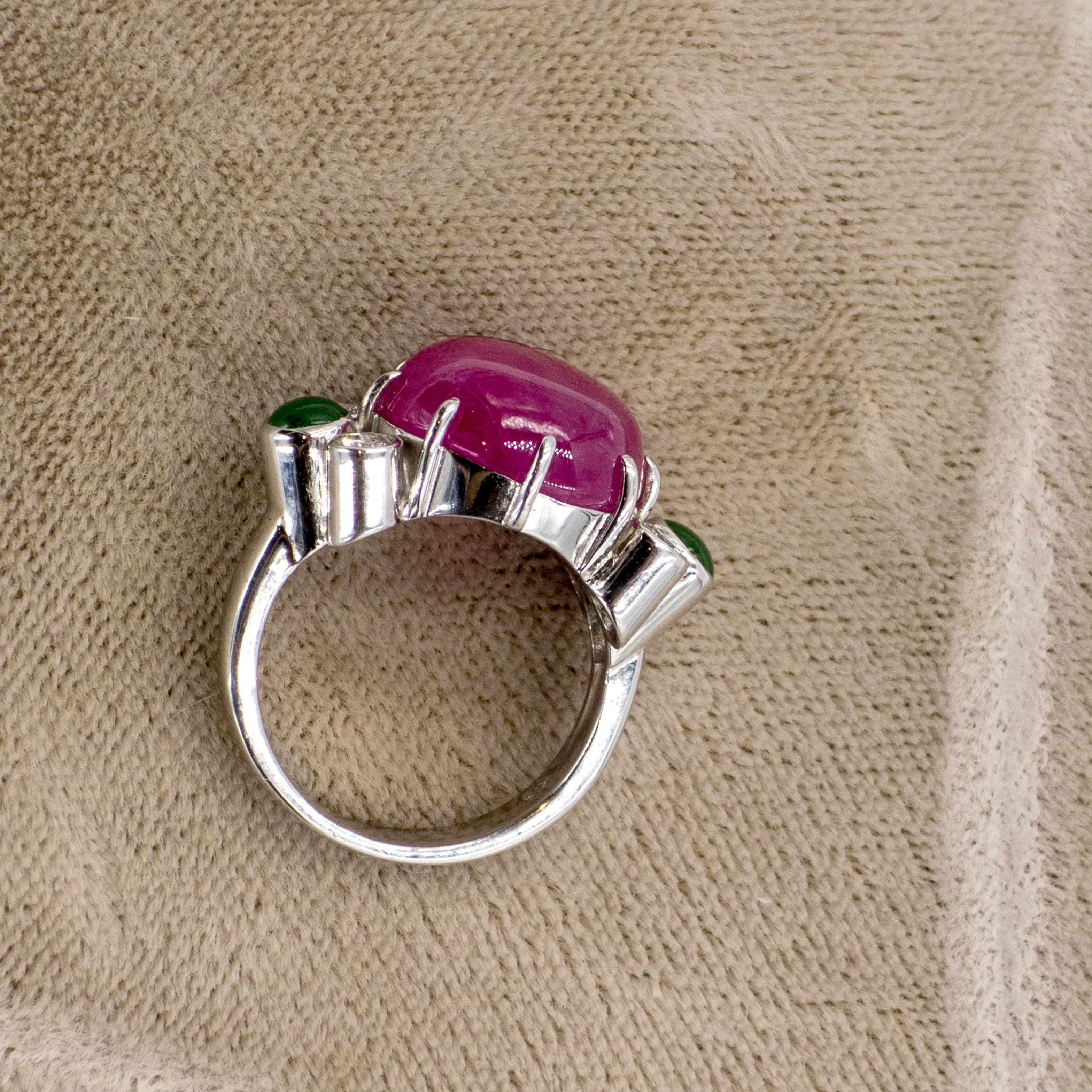 18kt Pink Sapphire and Tourmaline Ring