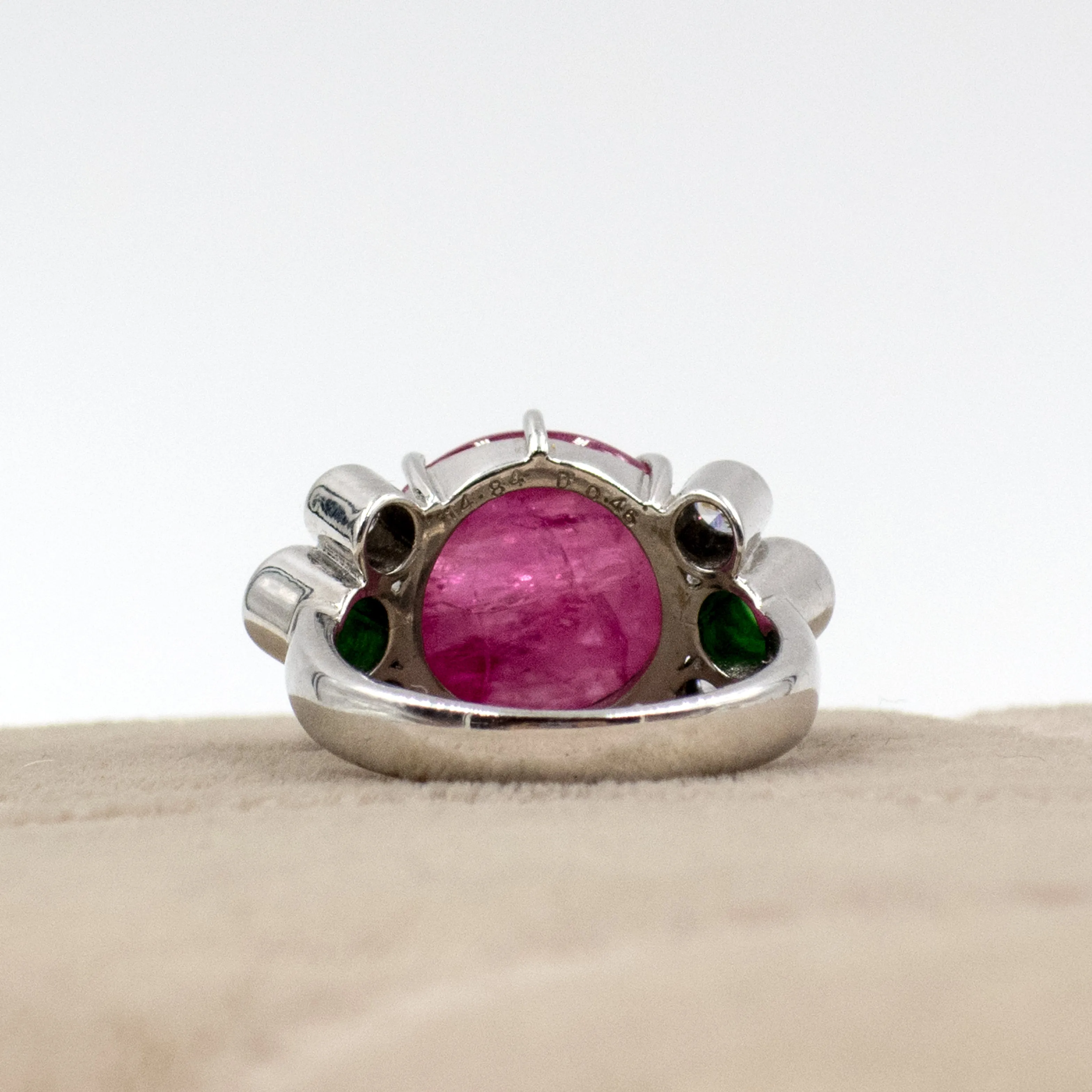 18kt Pink Sapphire and Tourmaline Ring