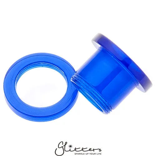 Acrylic Screw Fit Flesh Tunnel - Blue