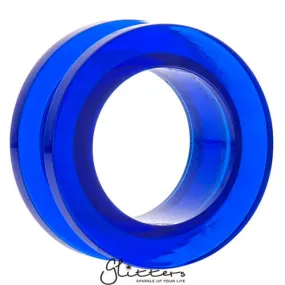 Acrylic Screw Fit Flesh Tunnel - Blue