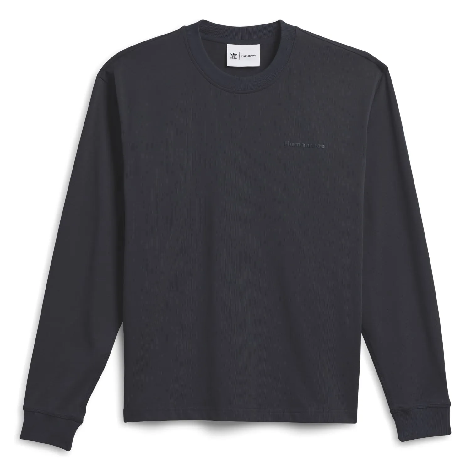 Adidas Originals Unisex PW Pharrell Williams Humanrace Basics Long Sleeve Tee Night Grey HN3437