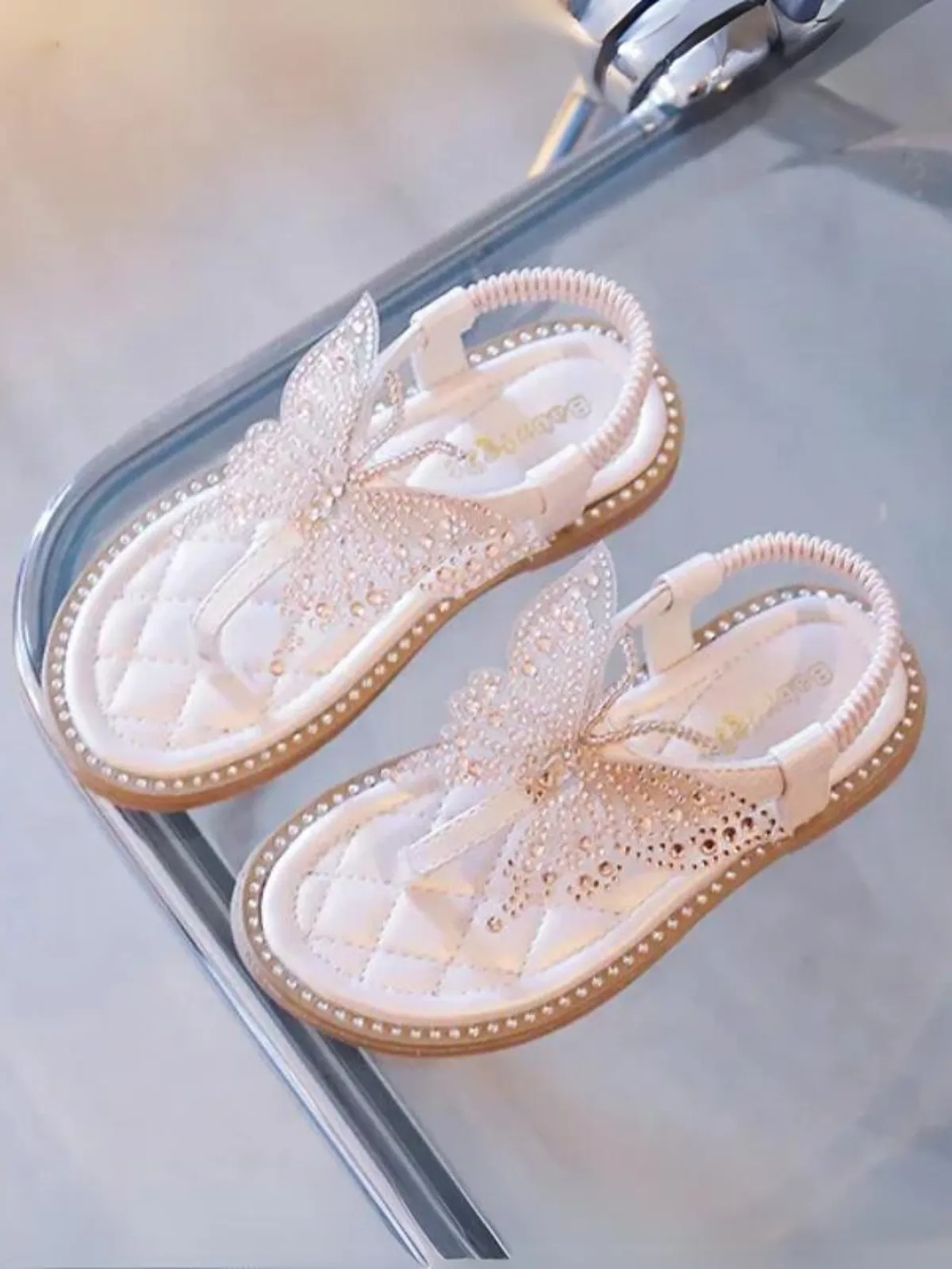 Angel Wings Crystal Sandals for Girls By Liv and Mia