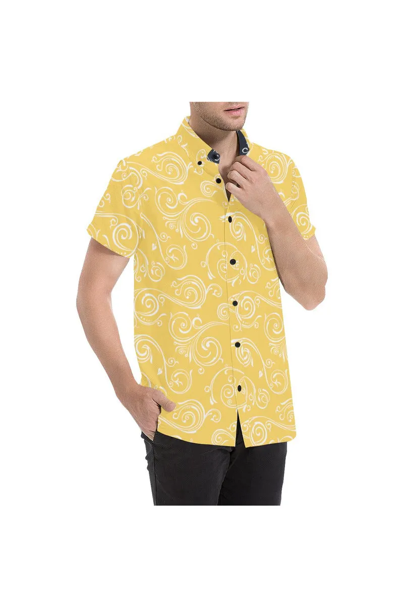 Aspen Scroll Men's All Over Print Short Sleeve Shirt (Model T53)