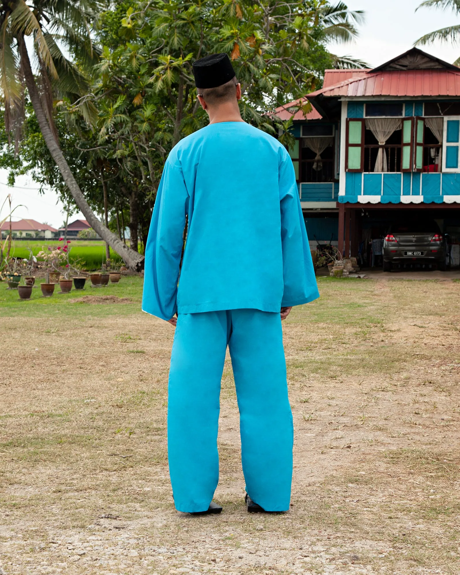 Baju Melayu Li Bai (Behati Blue)