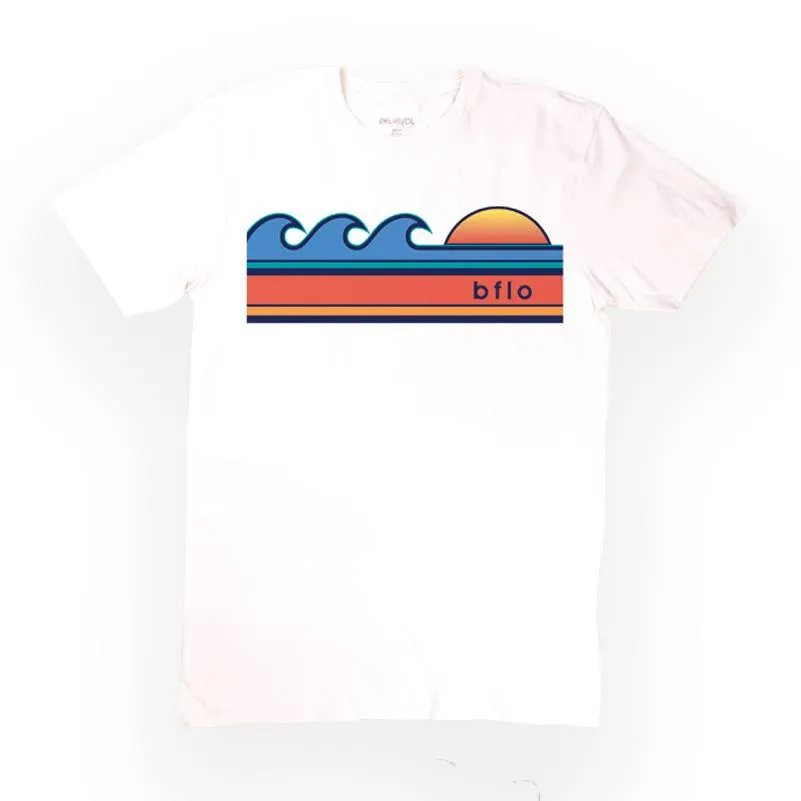 BFLO Waves and Sun White UV Color Changing Short Sleeve Shirt