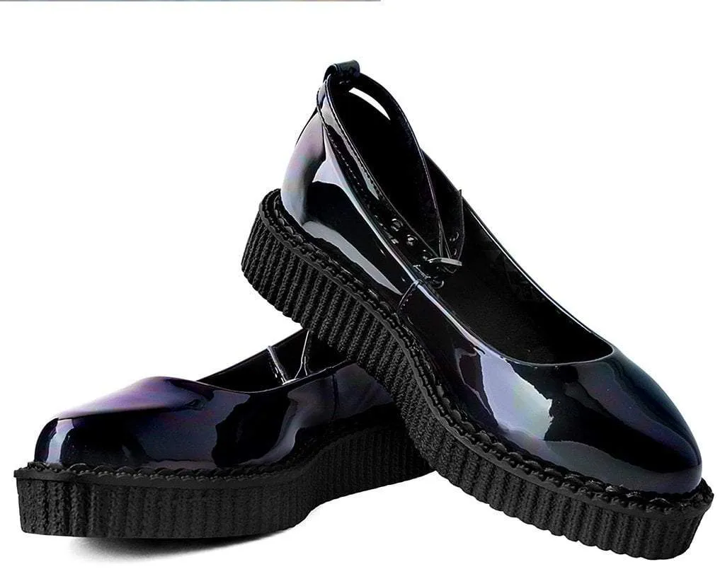 Black Hologram Pointed Ballet Creeper