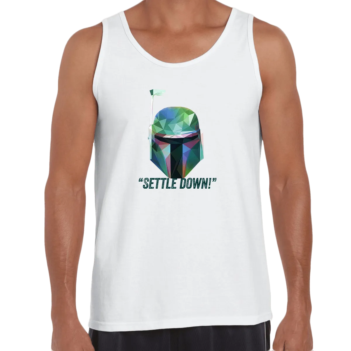 Boba Fett Settle Down Famous Star Wars character quote Unisex Movie Tank Top