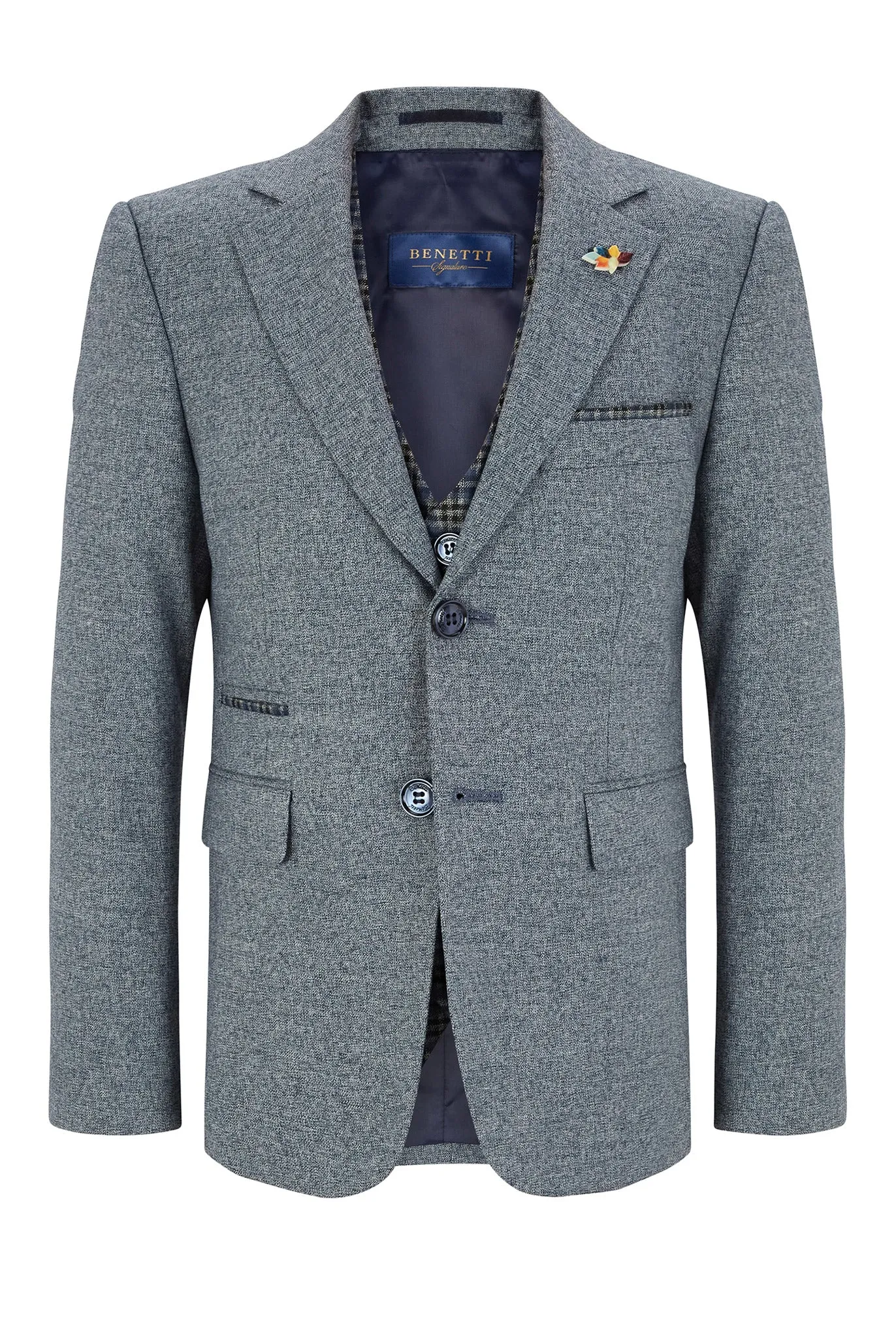 Boys 3 Piece Suit | Benetti Pascal Smoke