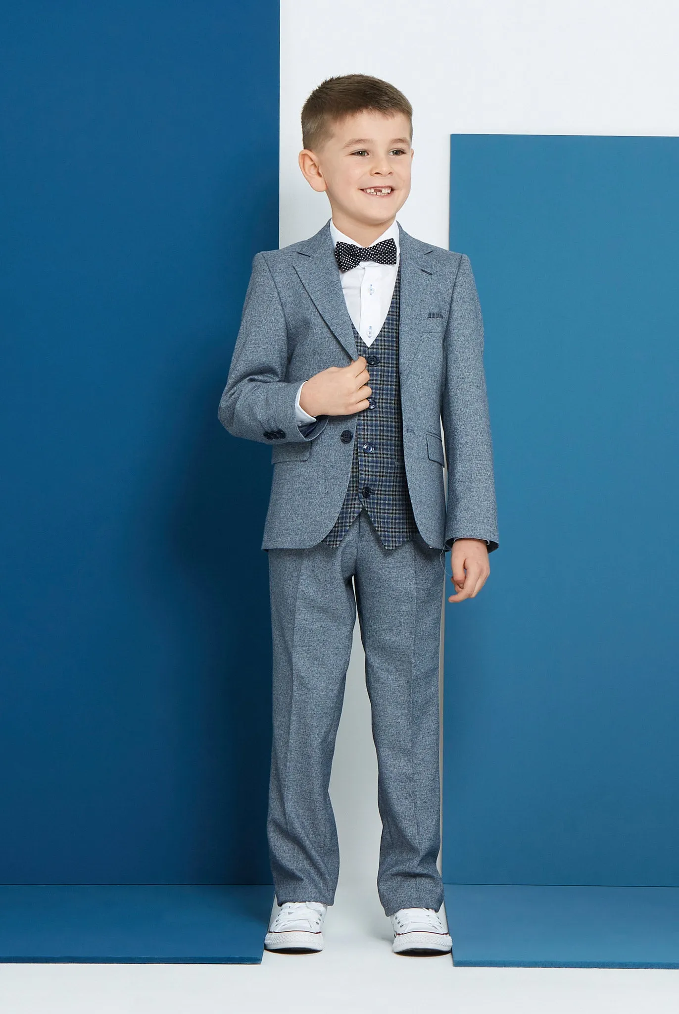 Boys 3 Piece Suit | Benetti Pascal Smoke