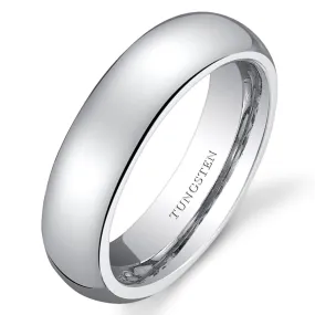 Classy 5mm Dome Style Womens Tungsten Band Size 8