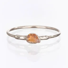 Dainty Raw Citrine Ring in Sterling Silver