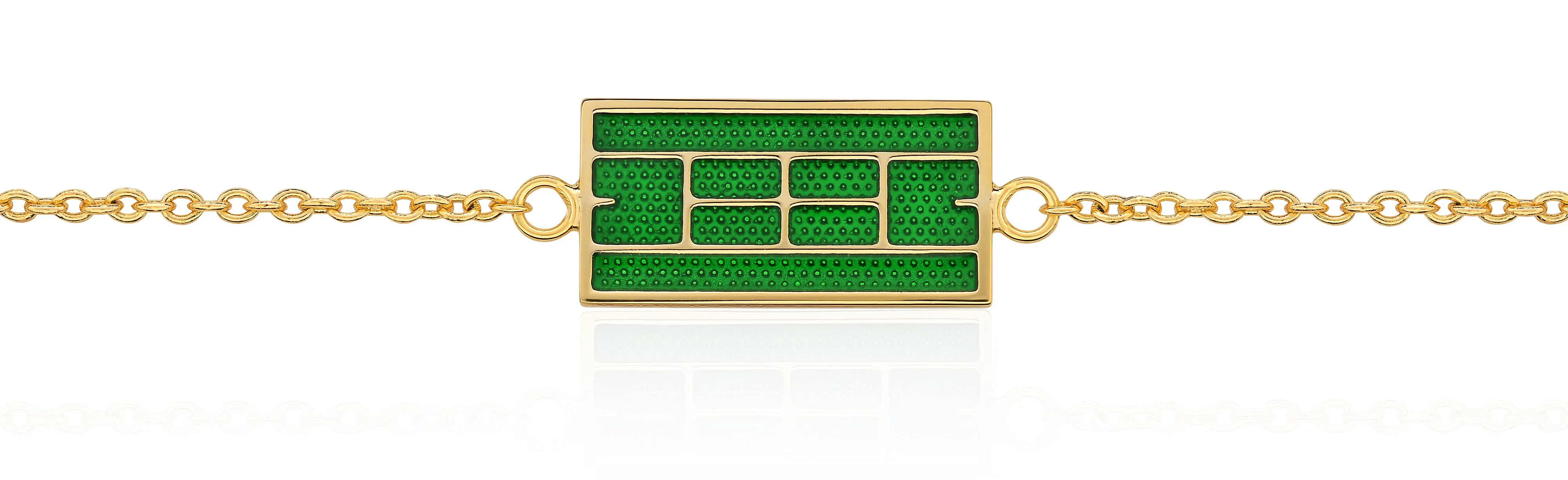 Enamel Tennis Court Bracelet