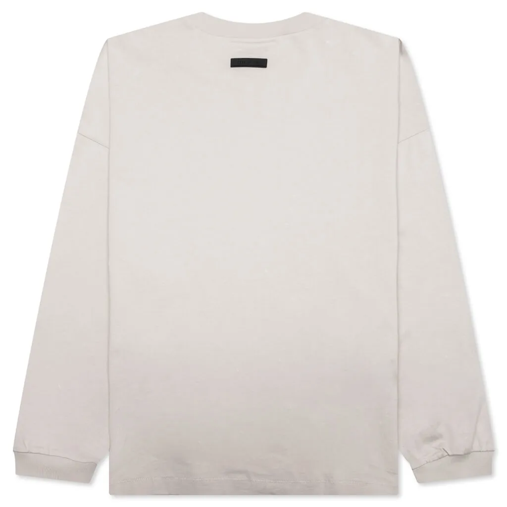 Essentials L/S Tee - Silver Cloud