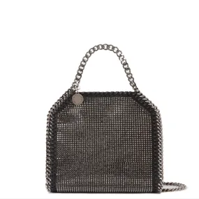 Falabella Tiny Tote, Crystal Hotfix, Black/Hematite