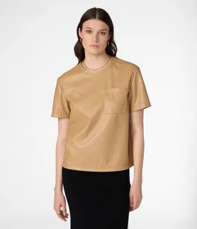 Faux Leather Tee Shirt