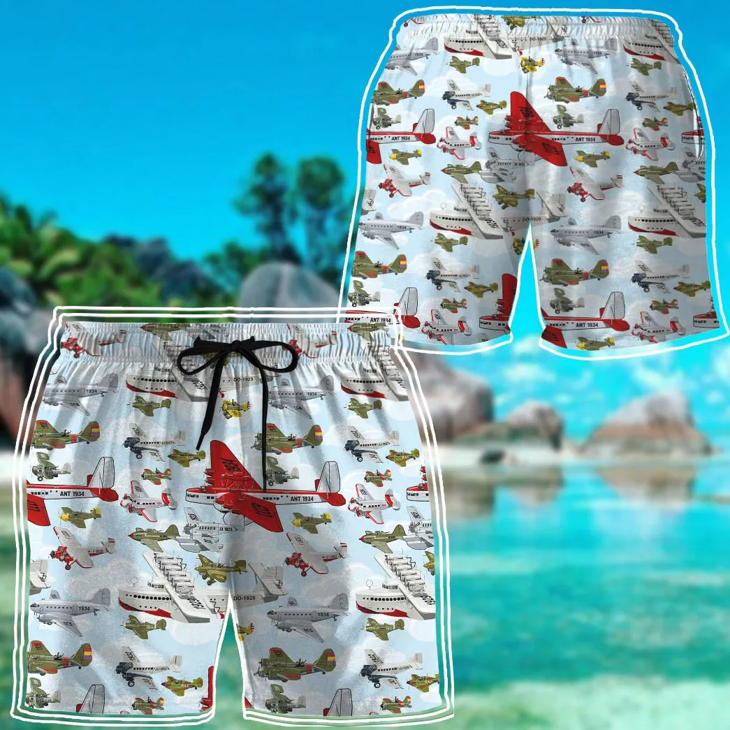 Gearhuman 3D Aircraft Pattern Shorts