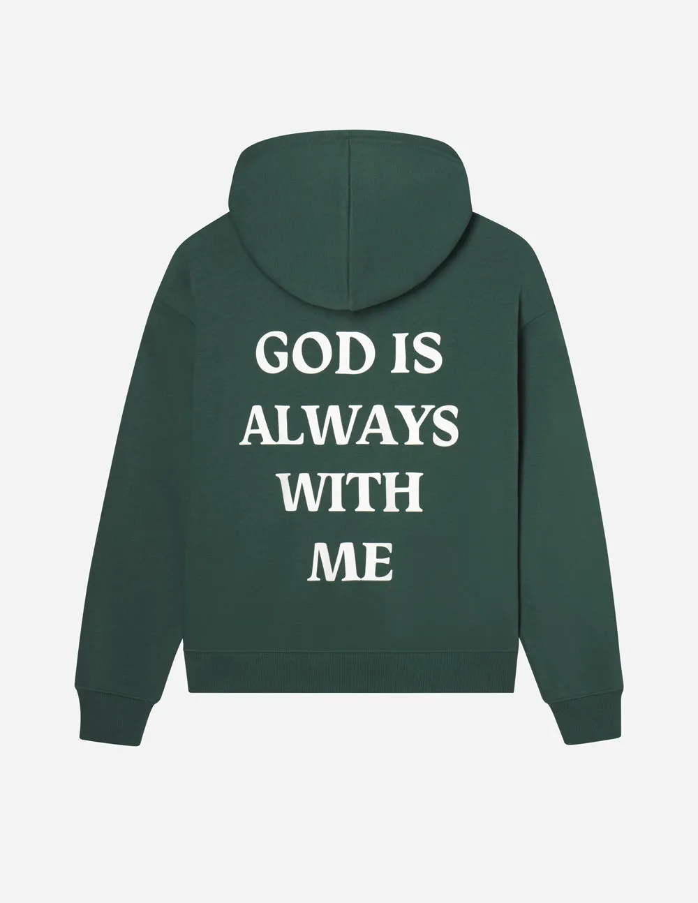 God Is Always With Me Green Unisex Hoodie