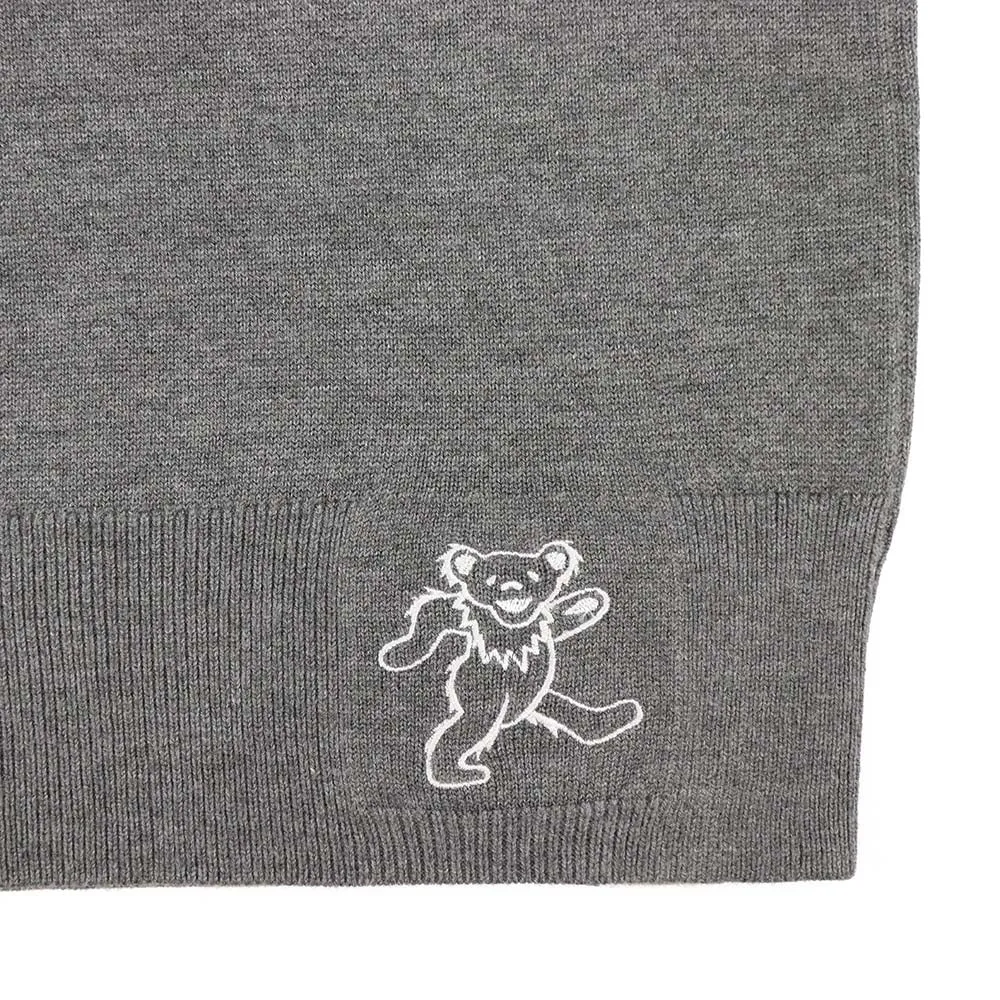 Grateful Dead | V Neck Sweater | Dancing Bear in Grey