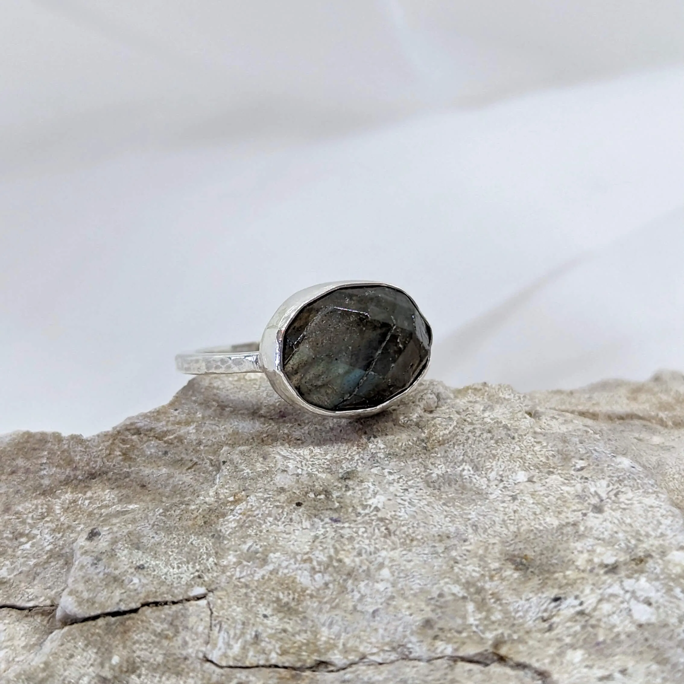 Green Labradorite Ring