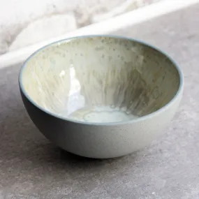 Half Sphere Bowl, Stone Blue w/ crystal glaze (medium)