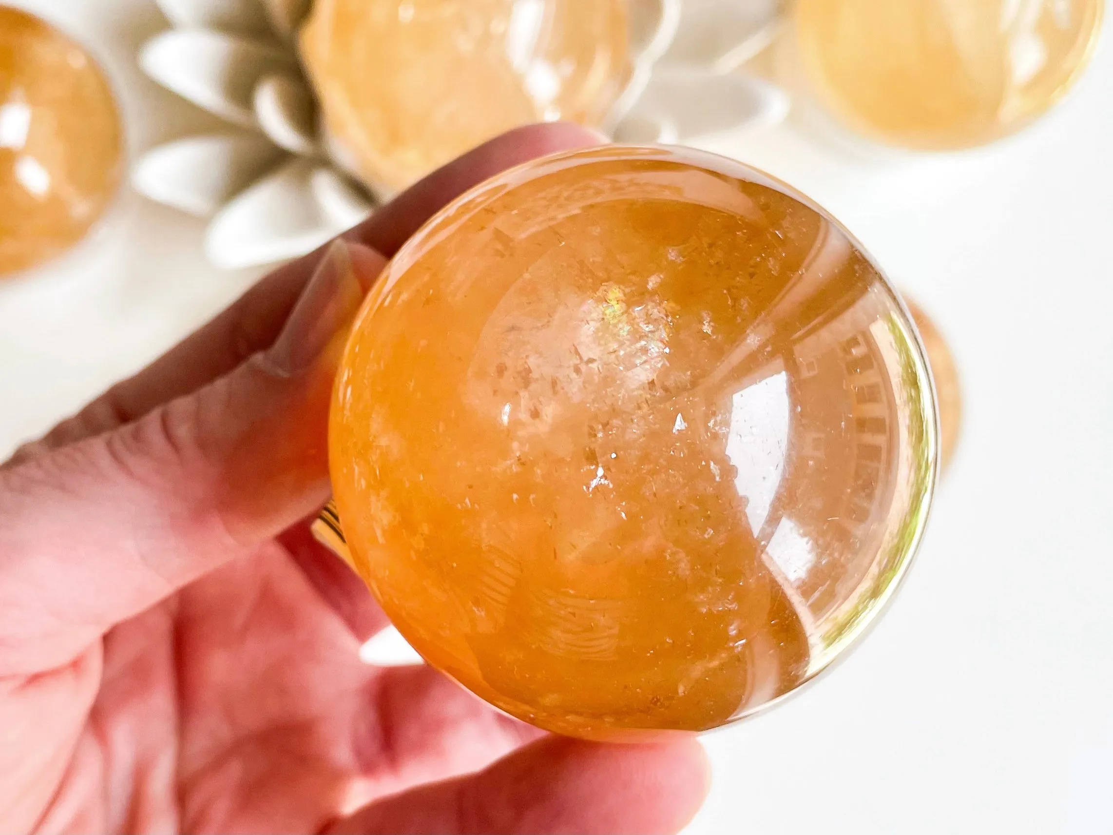 Honey Optical Calcite Sphere