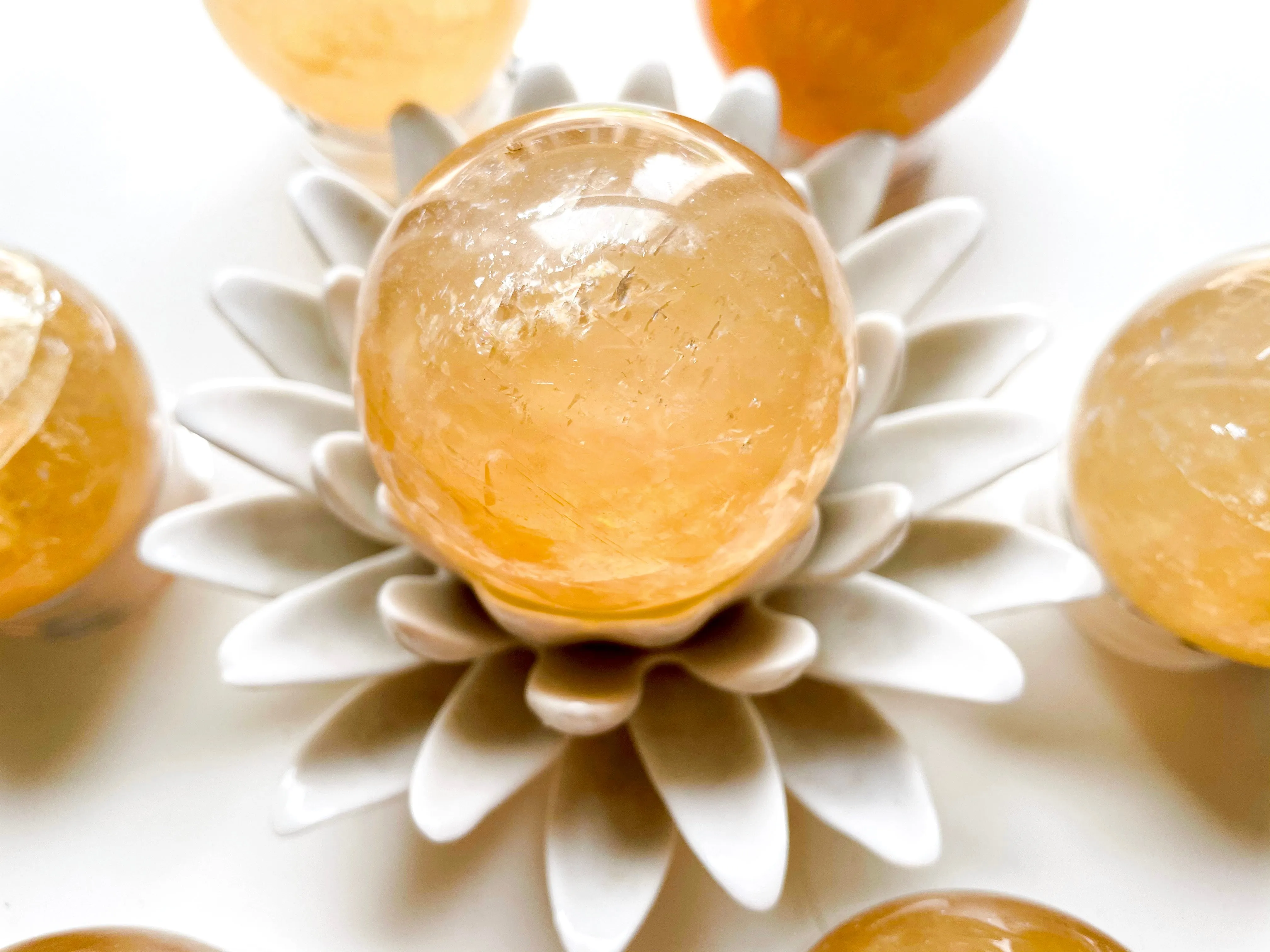 Honey Optical Calcite Sphere