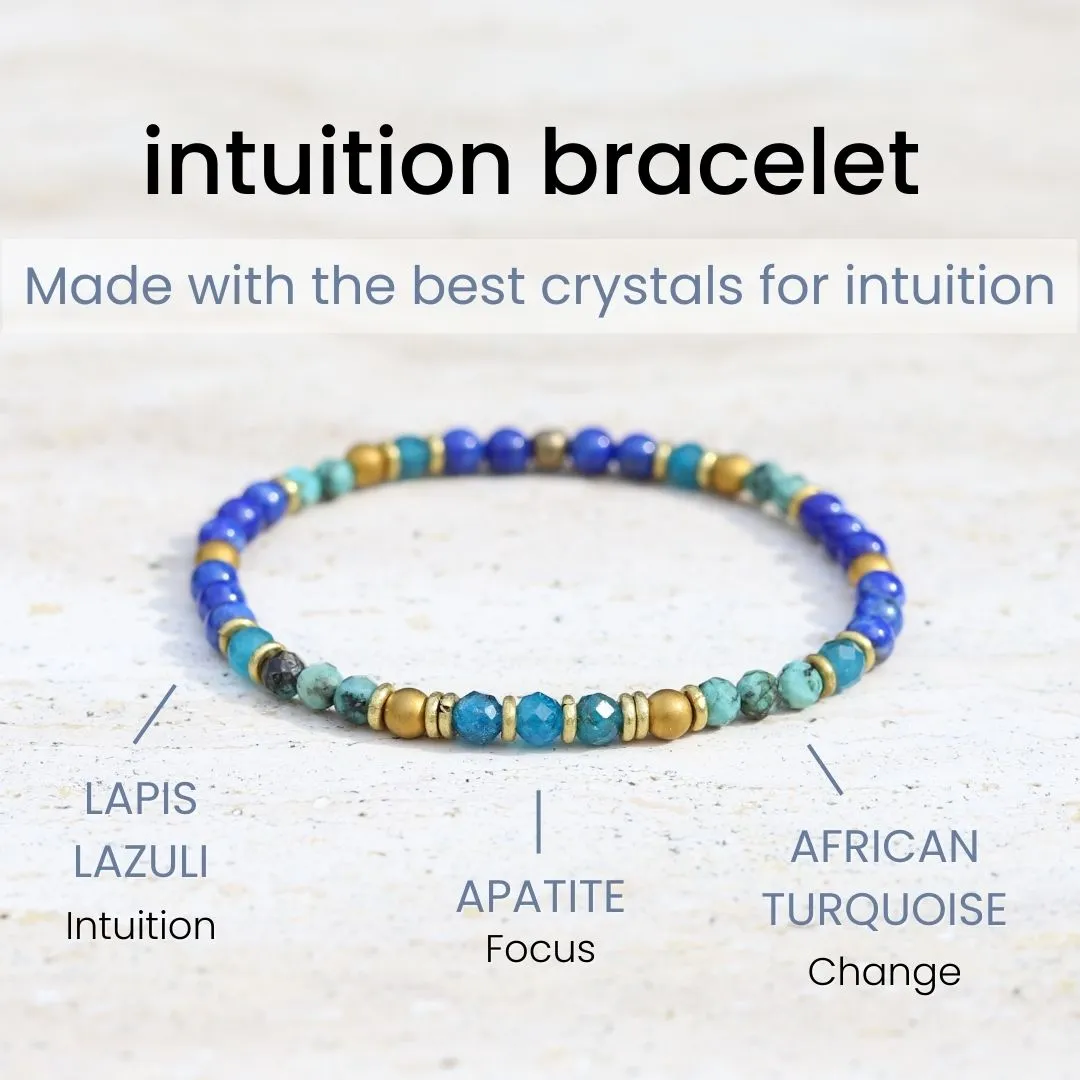 Intuition & Change Lapis Lazuli and African Turquoise Delicate Bracelet