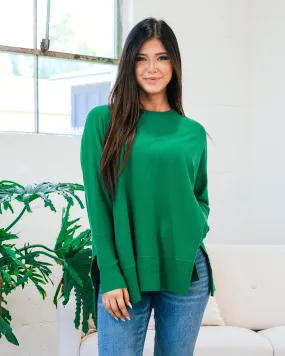 Iris Drop Shoulder Sweater - Kelly Green