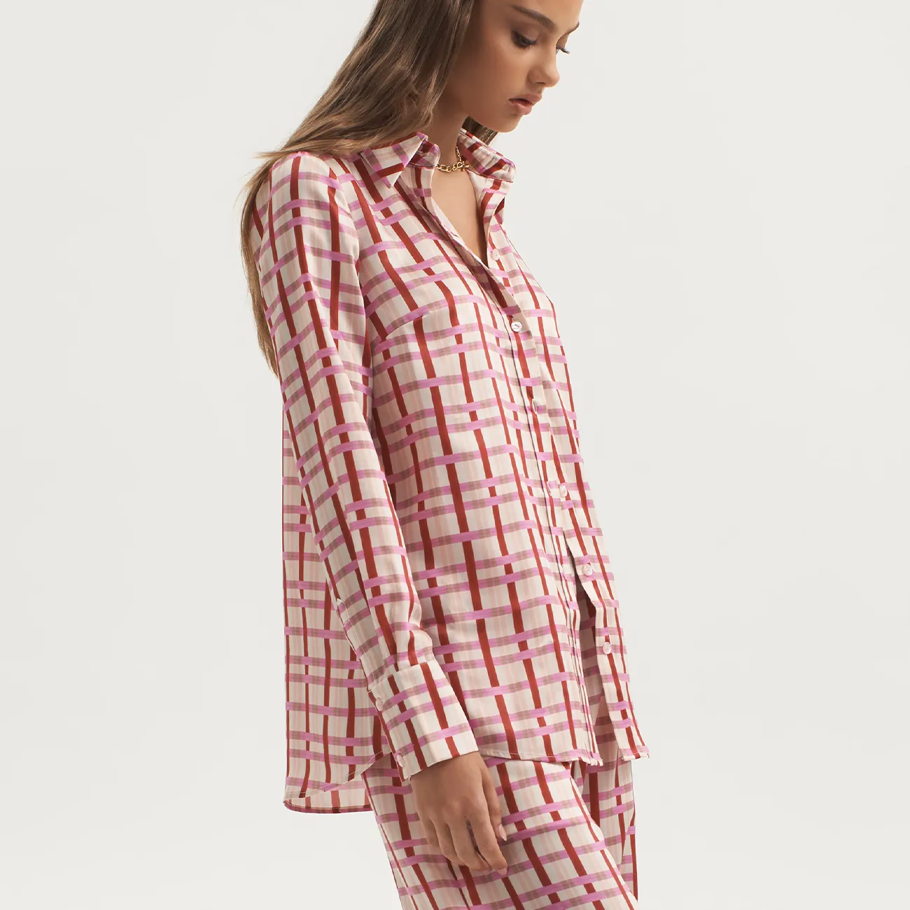 IZZY RELAXED SHIRT CHECKER