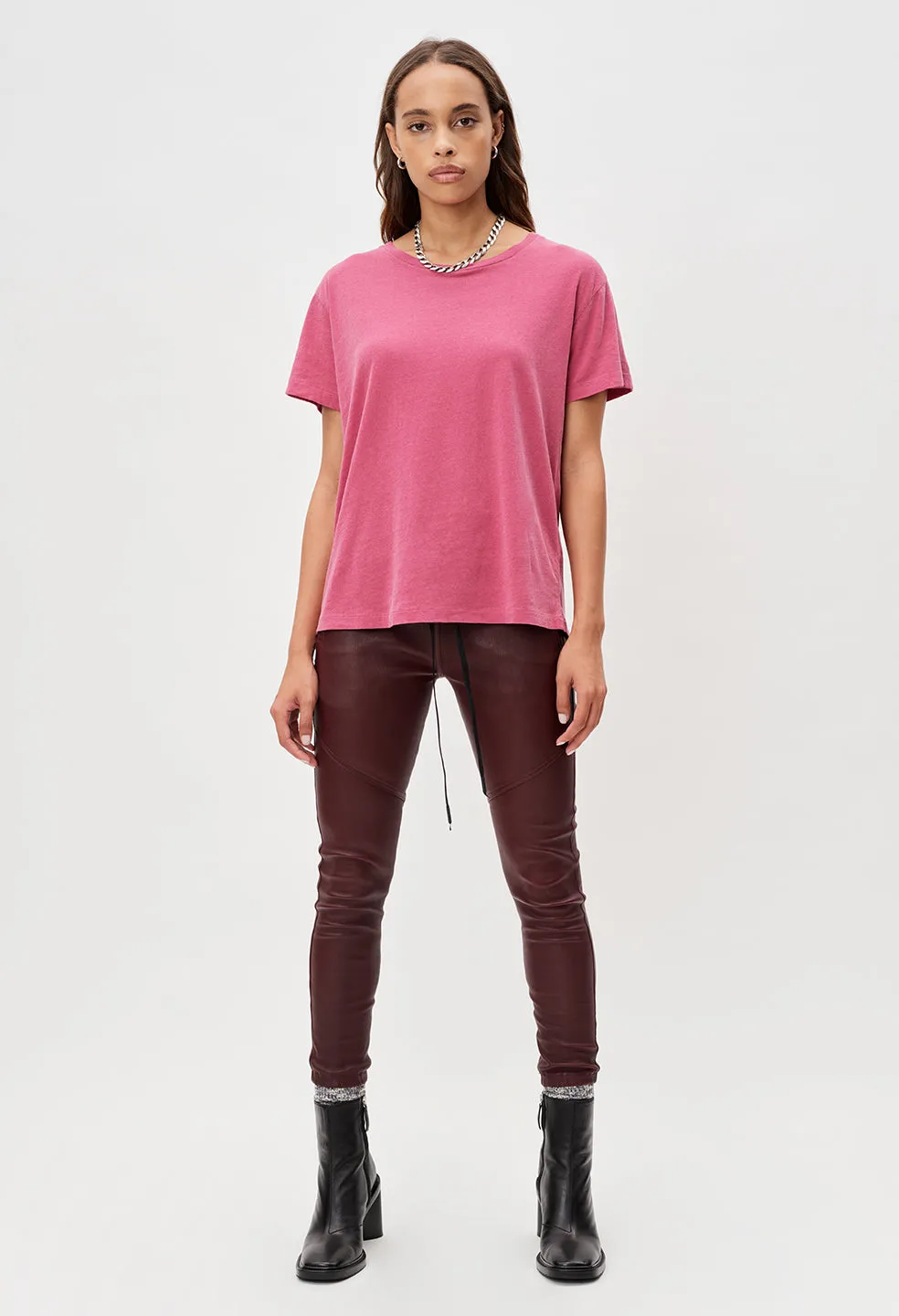 Jersey Relaxed Tee / Currant