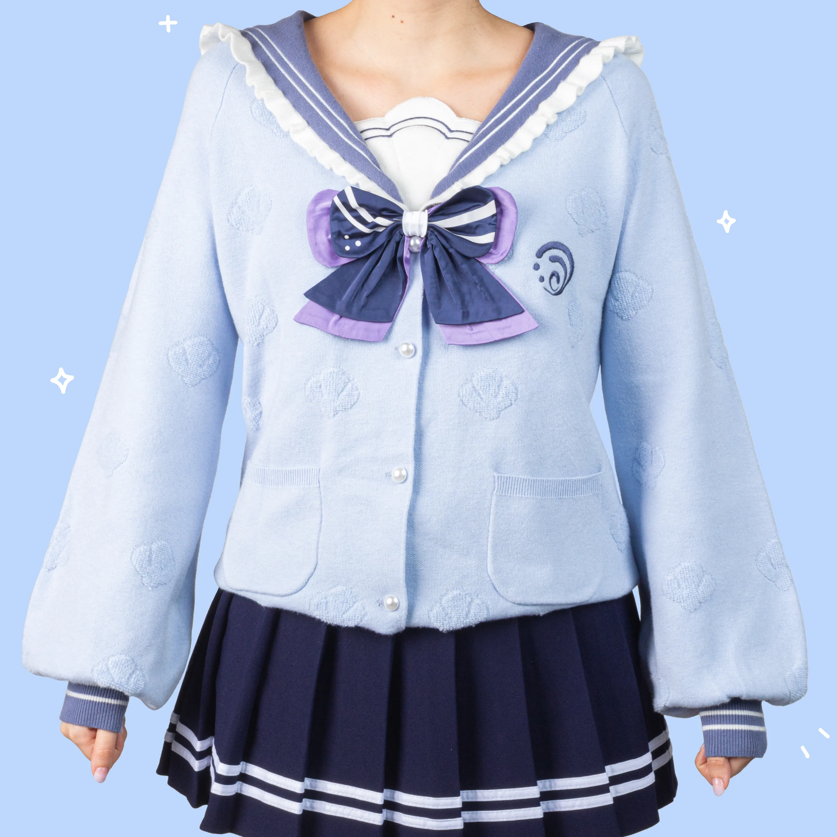 Kokomi Sailor Genshin Impact Cardigan