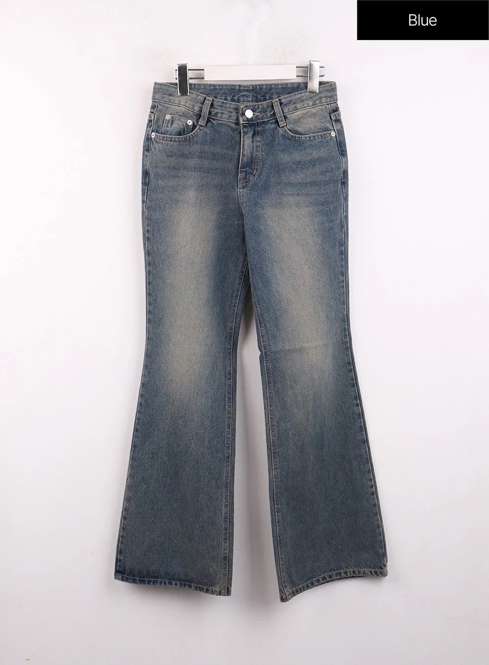 Low Waist Cargo Flare Jeans CJ423