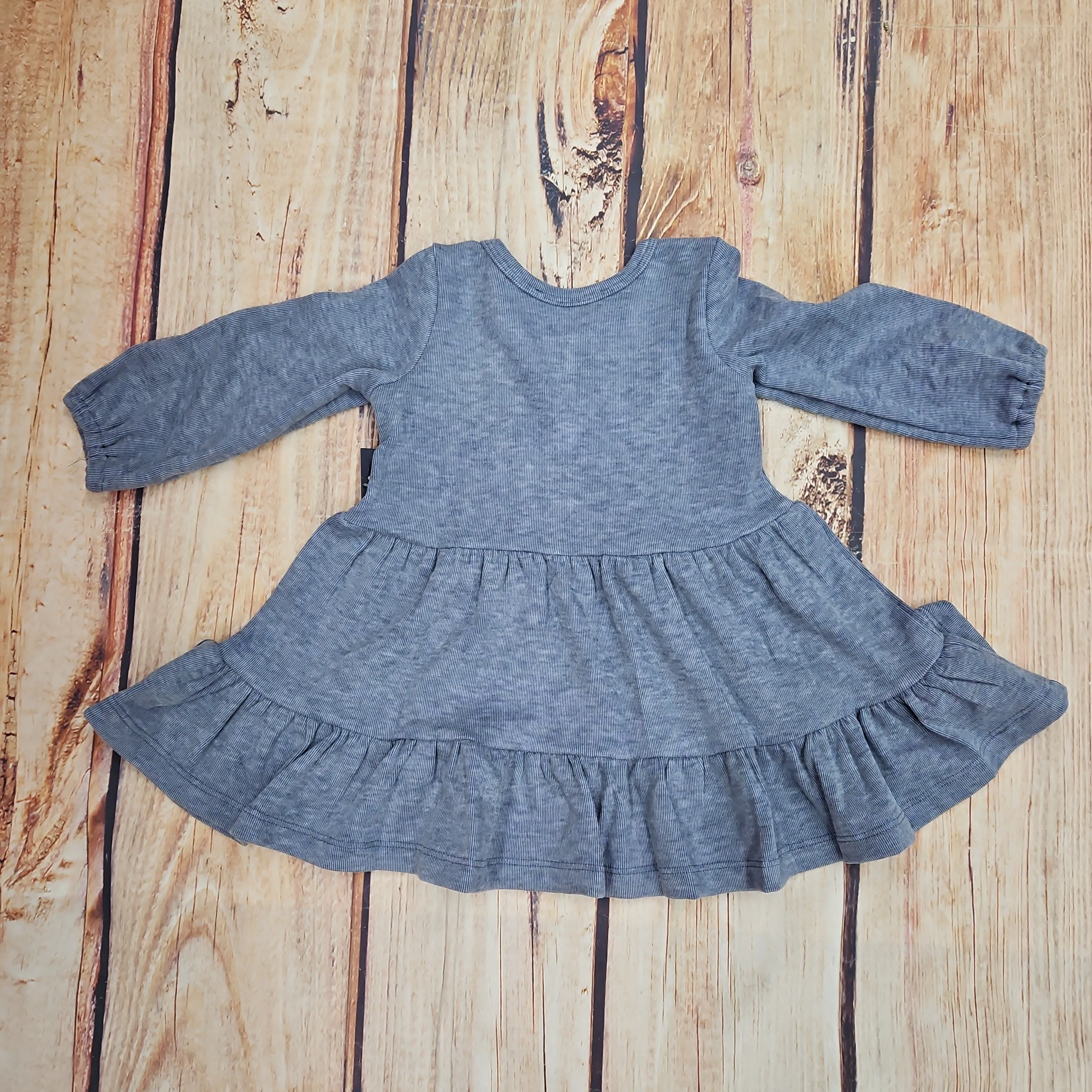 MABEL AND  HONEY RUFFLE DRESS BLUE