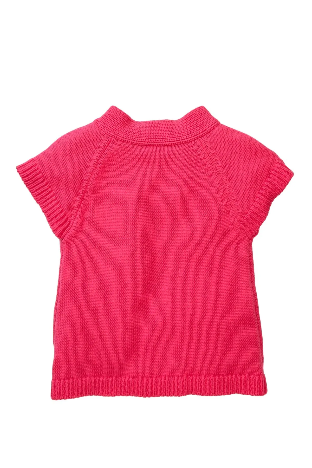 Magenta Short-Sleeve Cardigan