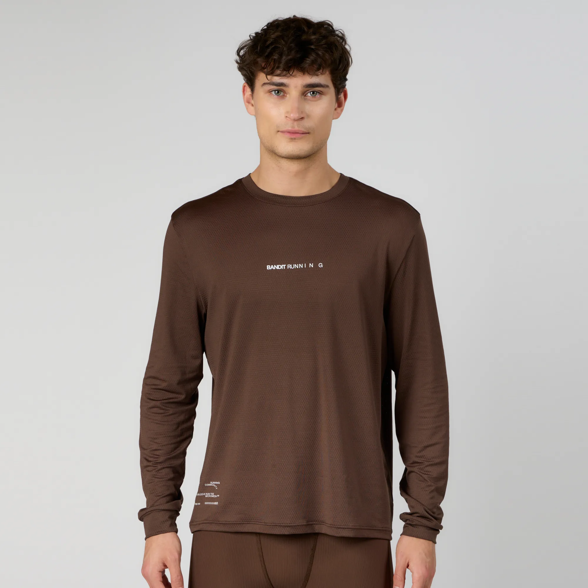 Micromesh™ Performance Long Sleeve Tee - Unisex, Umber