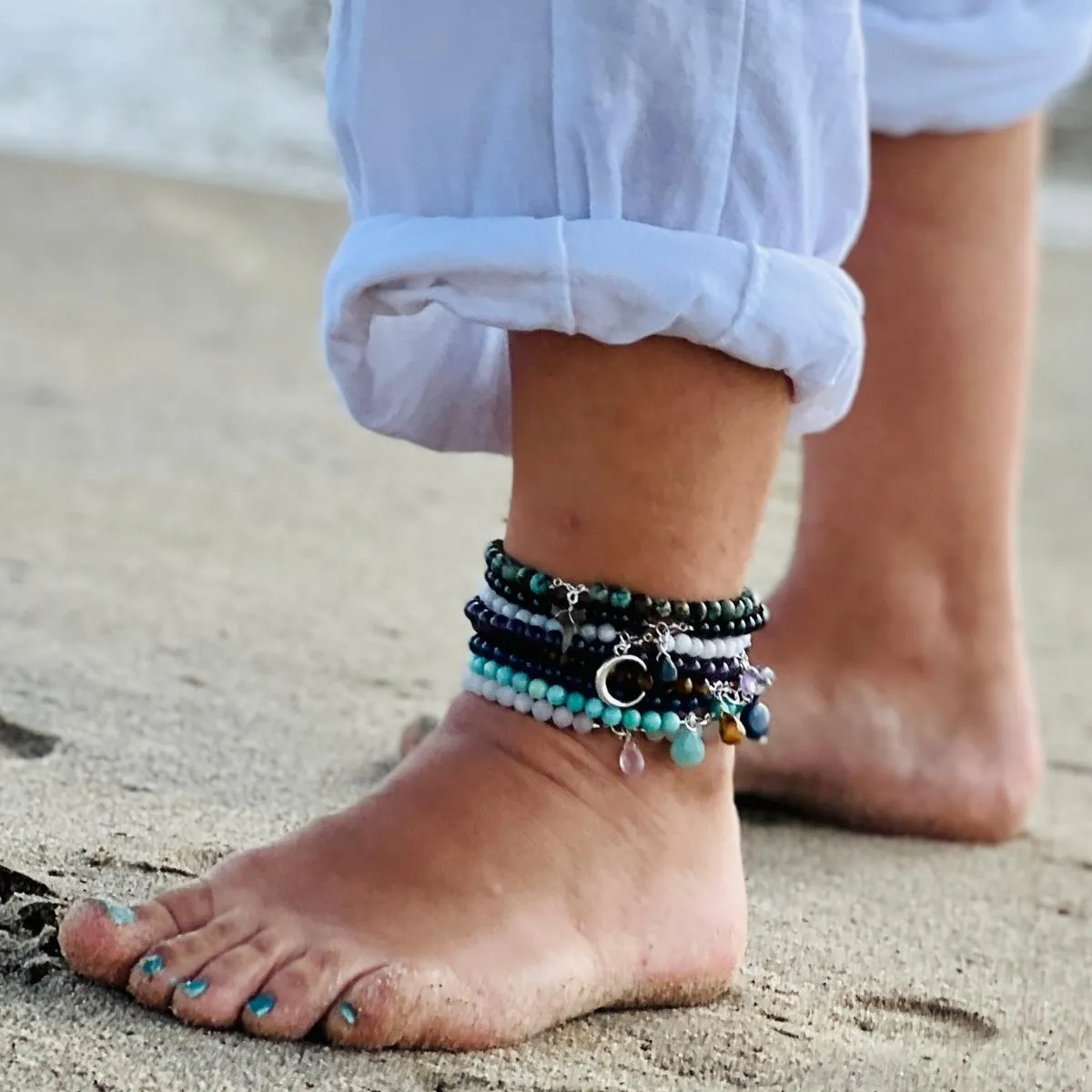 Mindful Willpower - Onyx Anklet