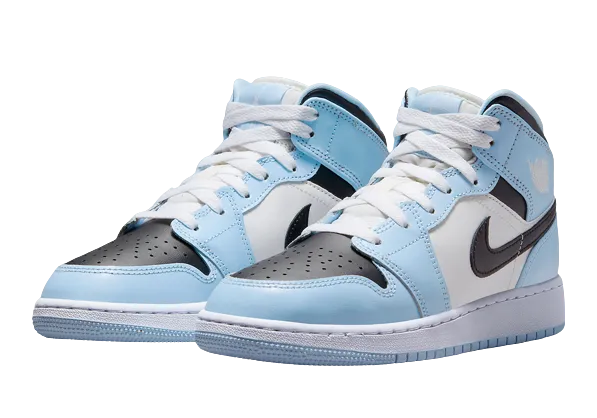 Nike Air Jordan 1 Mid Ice Blue (GS) Women's