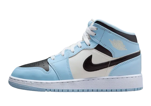 Nike Air Jordan 1 Mid Ice Blue (GS) Women's