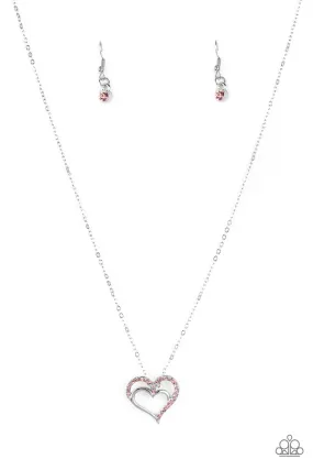 Paparazzi Heart To HEARTTHROB - Pink Necklace