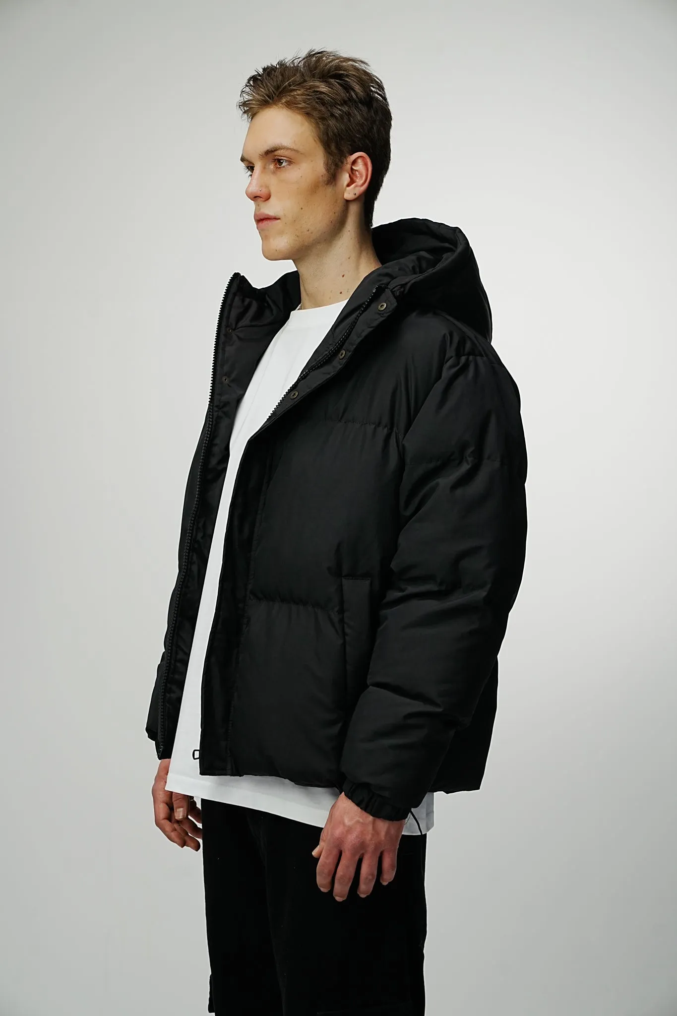 Premium Observer Puffer Jacket - Phantom Black