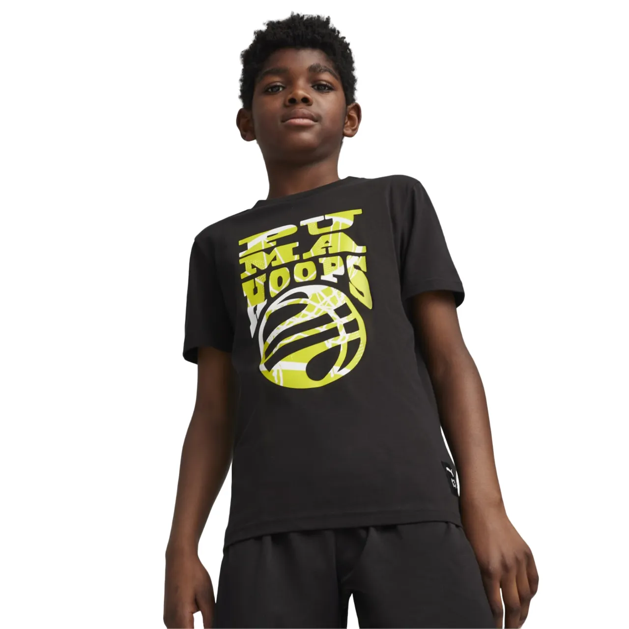 Puma Basketball Blueprint children's short sleeve t-shirt 679282 01 black