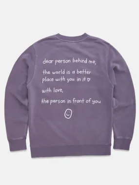 "Dear Person Behind Me" Crewneck