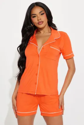 Ready For Bed PJ Short Set - Orange