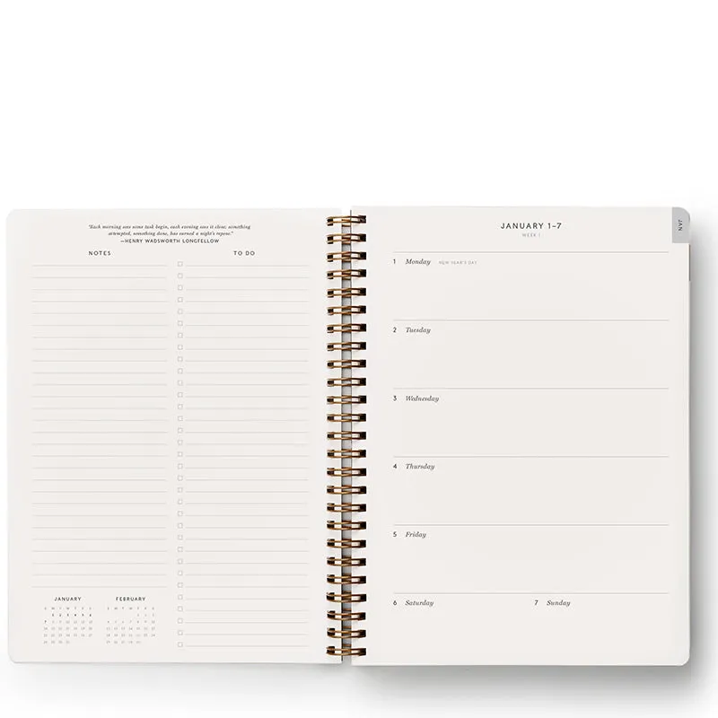 RIFLE PAPER CO. | 2024 12-Month Softcover Spiral Planner - Flores