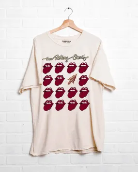 Rolling Stones FSU Seminoles Multi Lick Off White Thrifted Tee