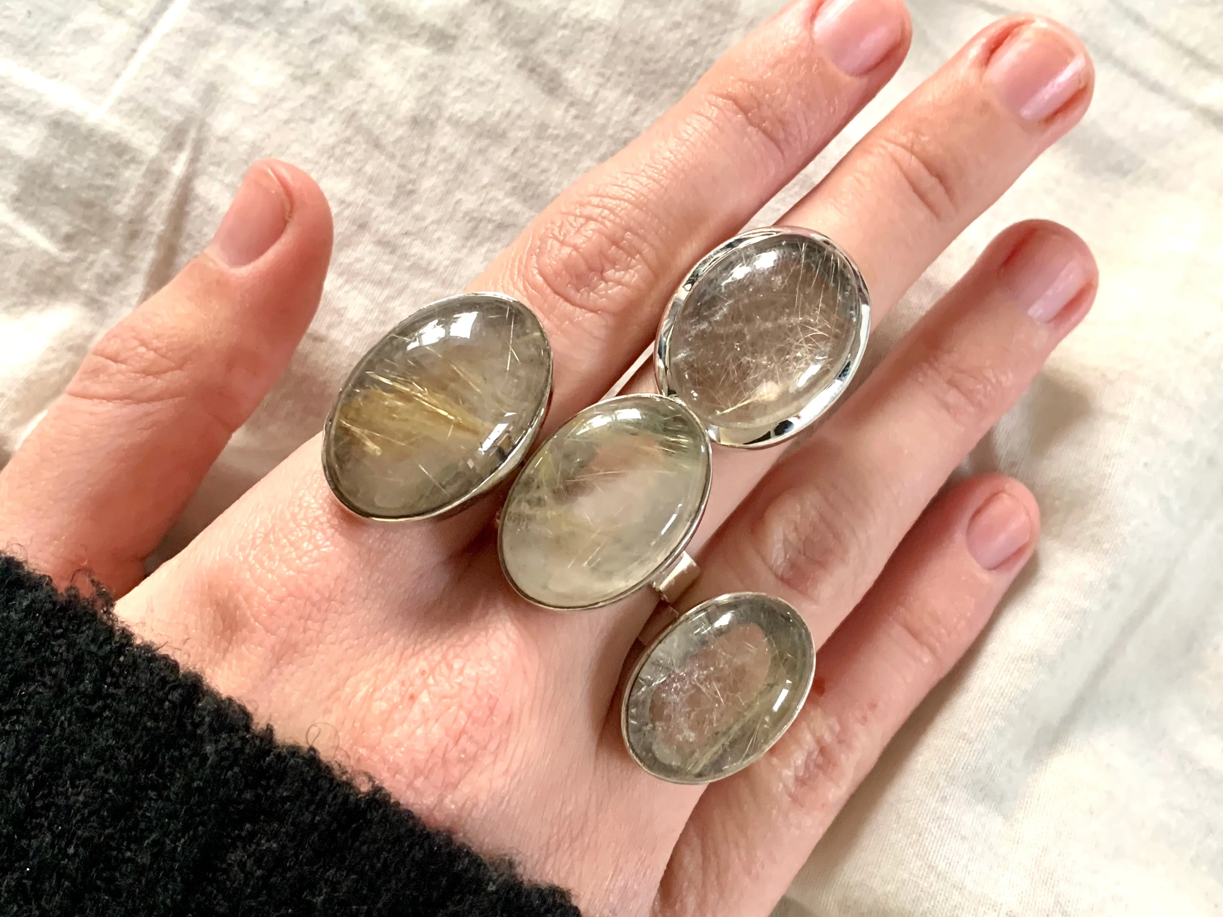 Rutilated Quartz Akoni Ring - Oval