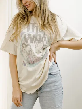 The Who Pastels Off White Thrifted Distressed Tee