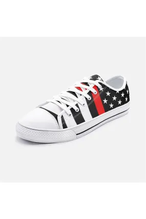 Thin Red Line Unisex Low Top Canvas Shoes