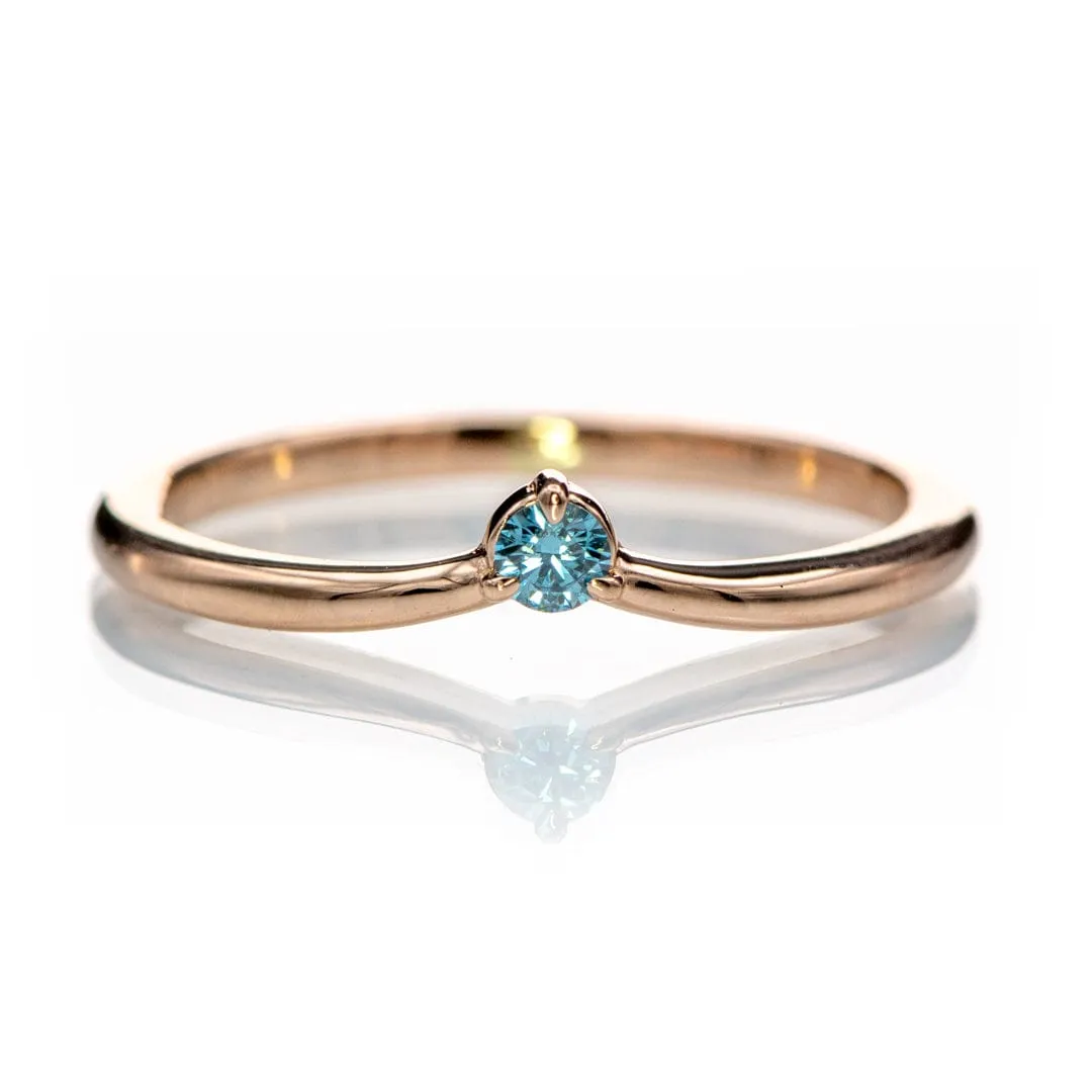 Velma Band - Diamond, Moissanite or Sapphire V-Shape Contoured Stacking Wedding Ring