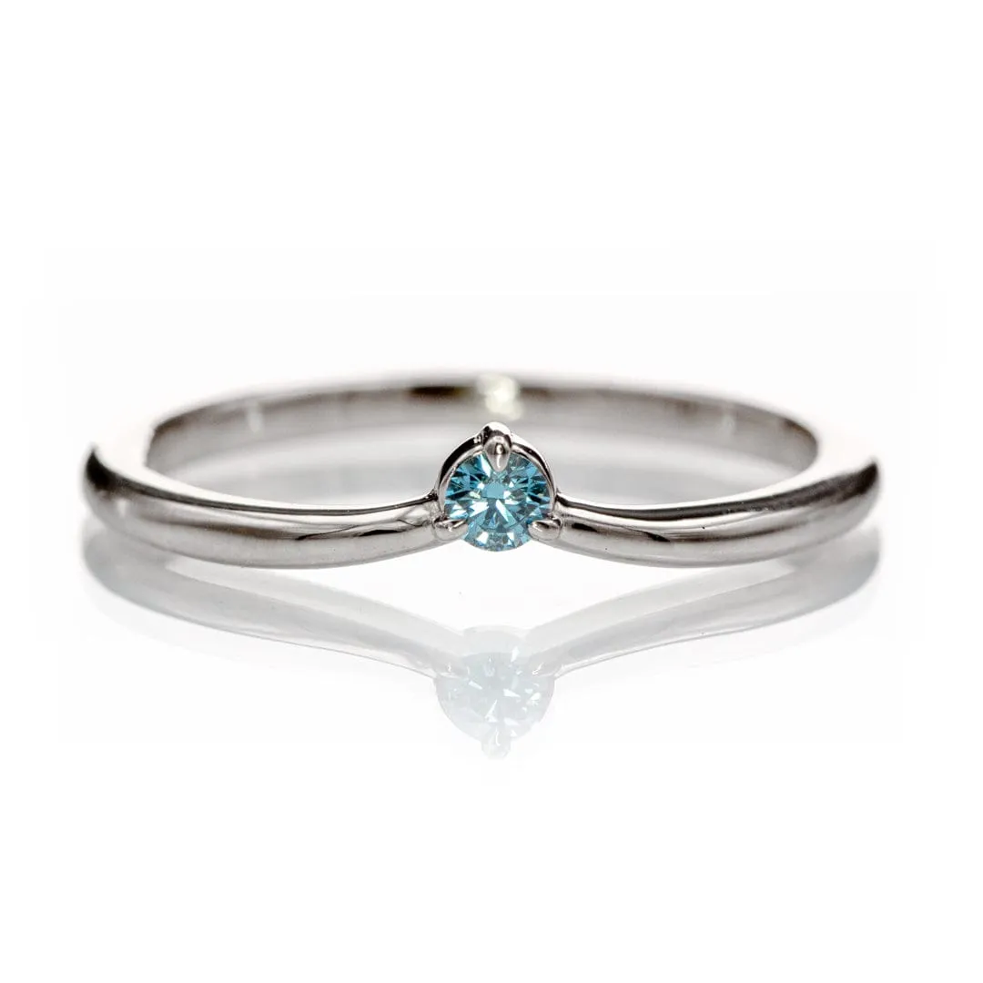 Velma Band - Diamond, Moissanite or Sapphire V-Shape Contoured Stacking Wedding Ring